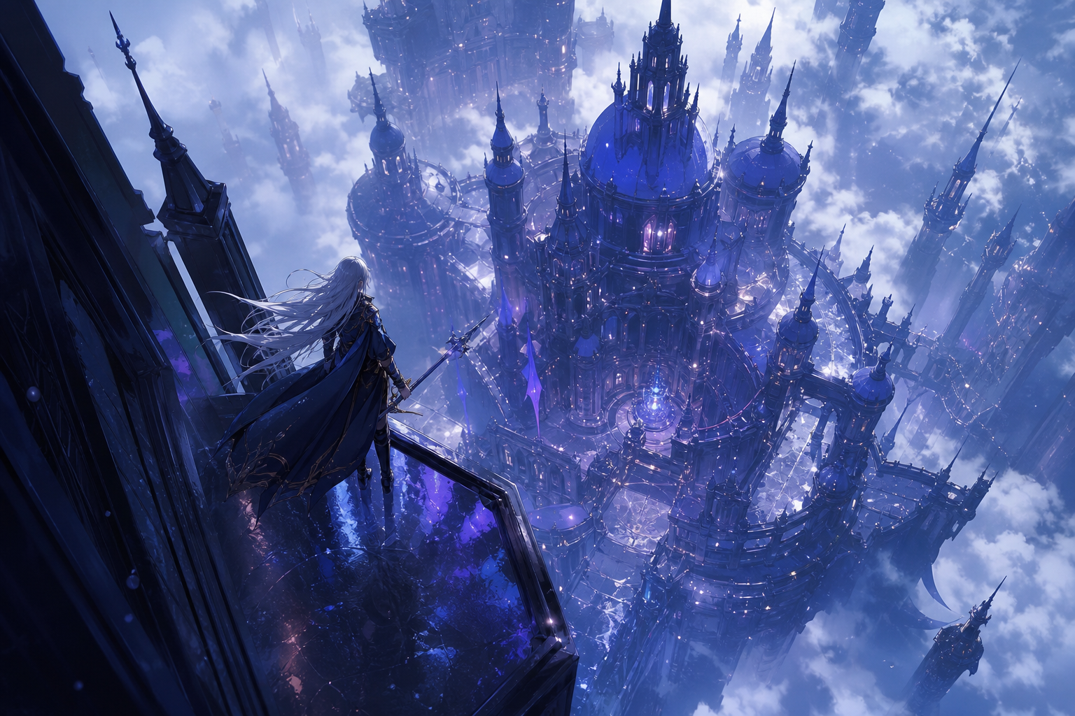 Anime Fantasy Castle Floating In Clouds Anime Wallpaper  4 4K