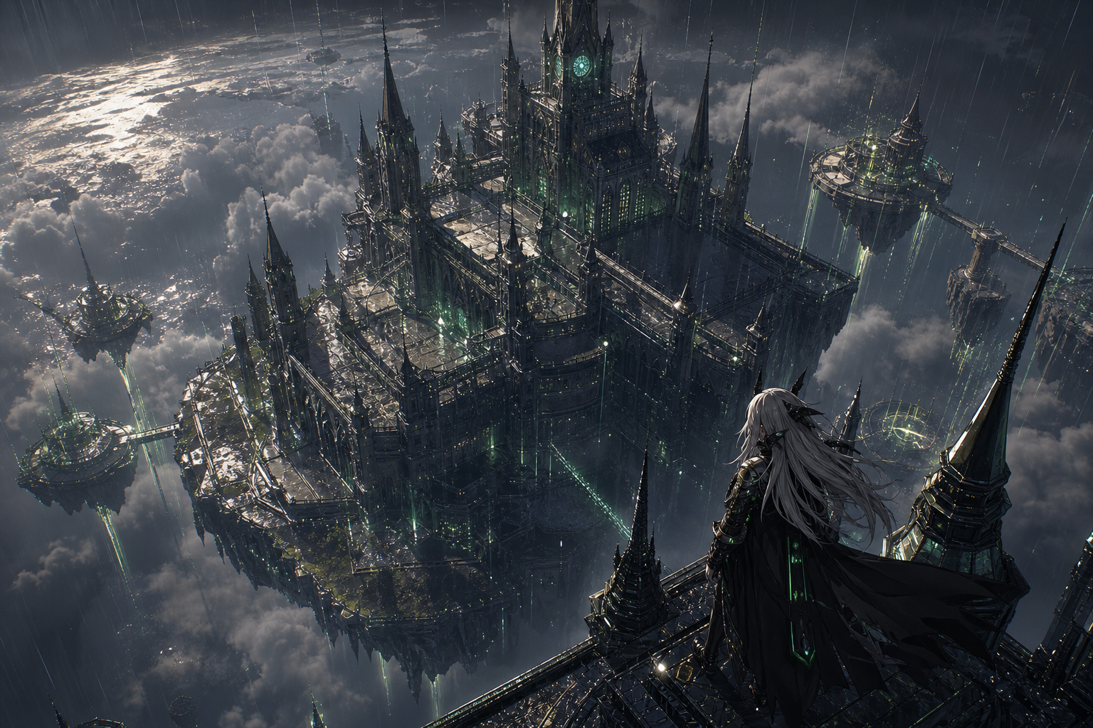 Anime Fantasy Castle Floating In Clouds Anime Wallpaper  4 4K
