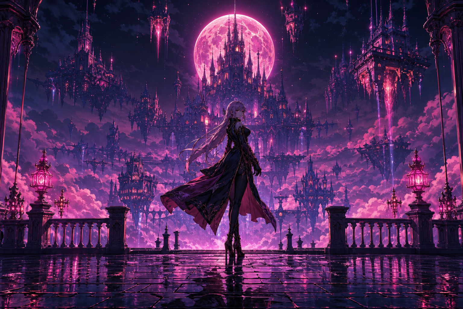 Anime Fantasy Castle Floating In Clouds Anime Wallpaper  4 4K
