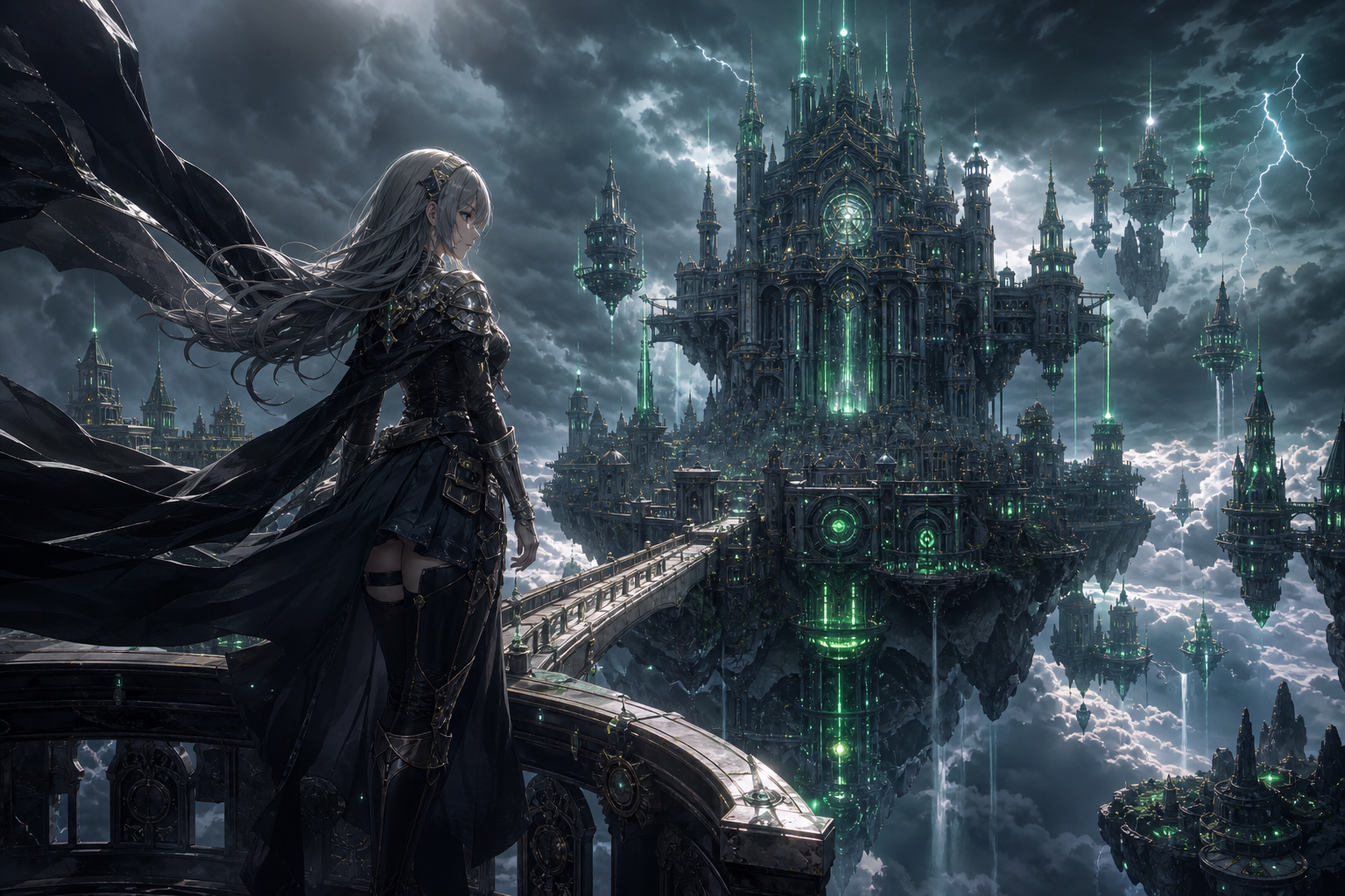 Anime Fantasy Castle Floating In Clouds Anime Wallpaper  4 4K