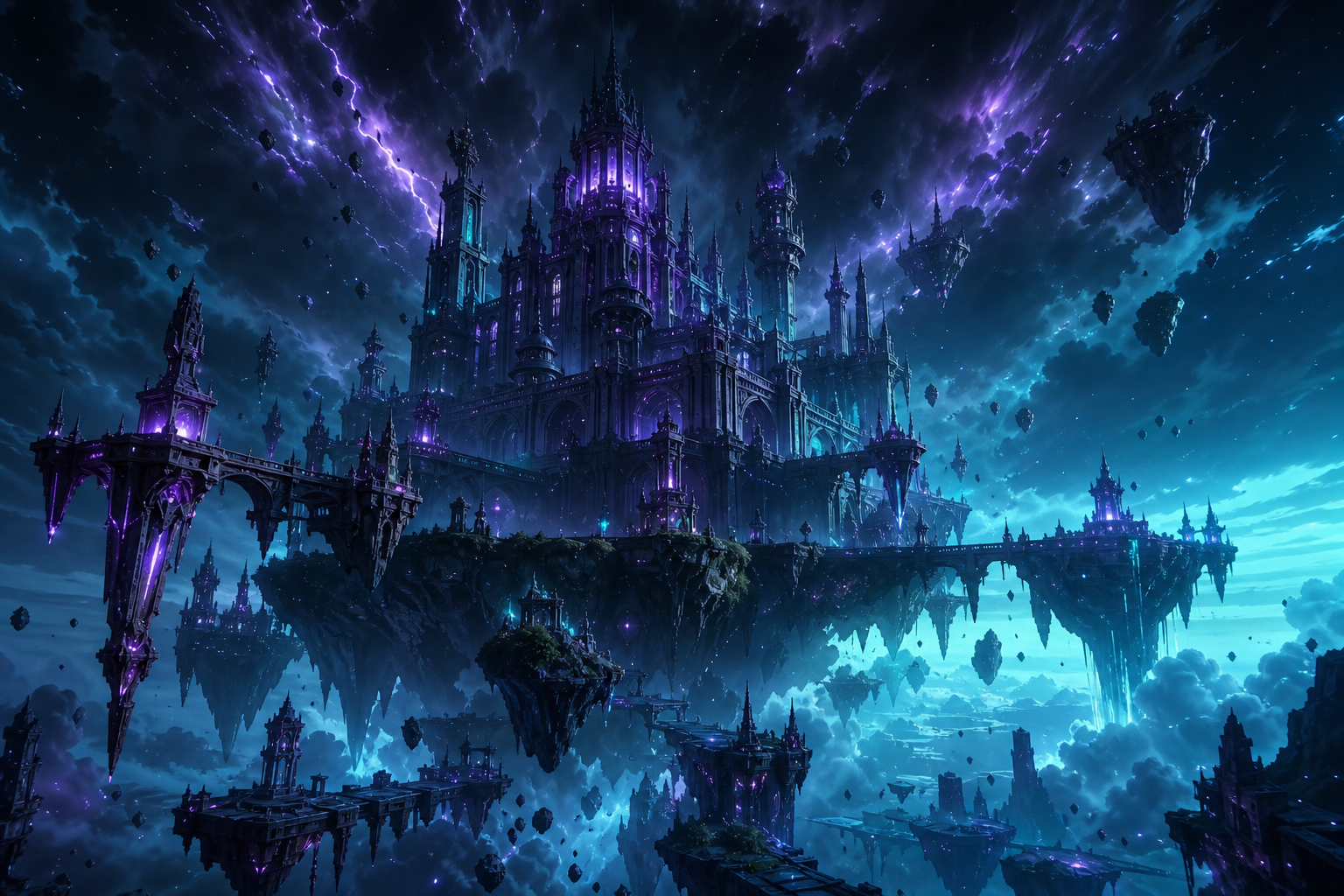 Anime Fantasy Castle Floating In Clouds Anime Wallpaper  4 4K