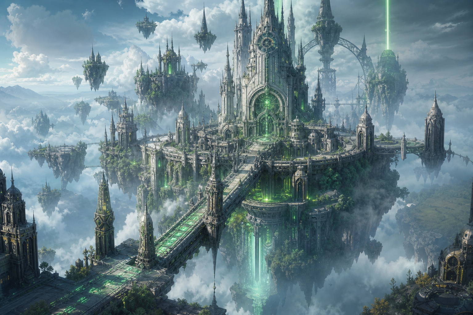 Anime Fantasy Castle Floating In Clouds Anime Wallpaper  4 4K