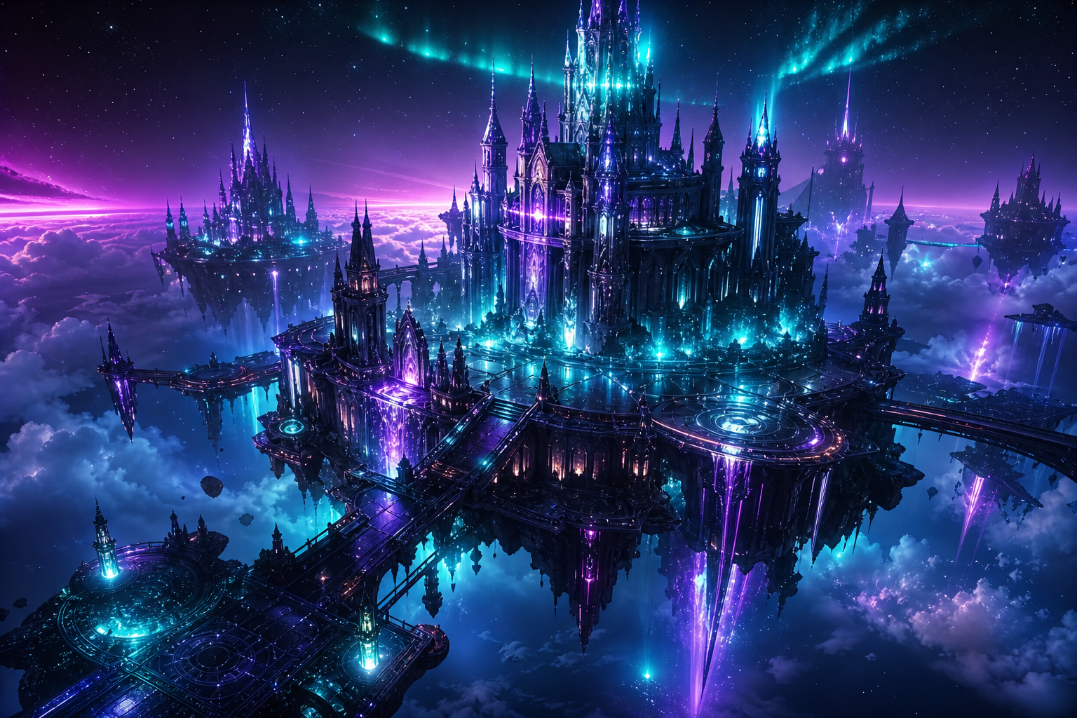Anime Fantasy Castle Floating In Clouds Anime Wallpaper  4 4K