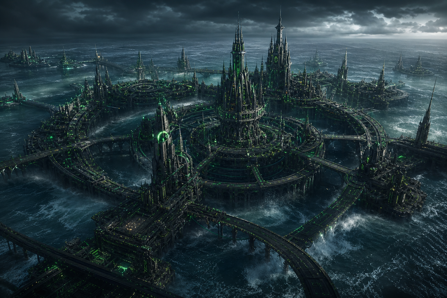 Anime Ocean Train Station Anime Wallpaper  16 4K