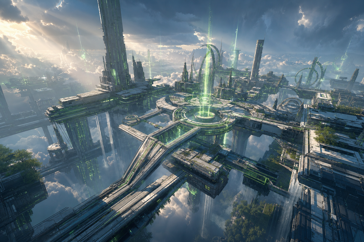 Anime Ocean Train Station Anime Wallpaper  24 4K