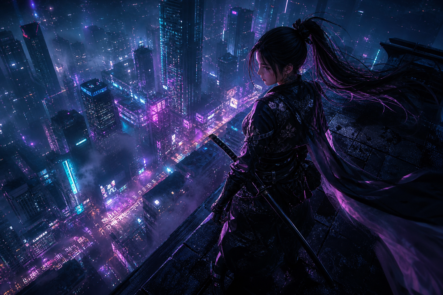 Anime Samurai On Mountain At Sunset Anime Wallpaper  10 4K
