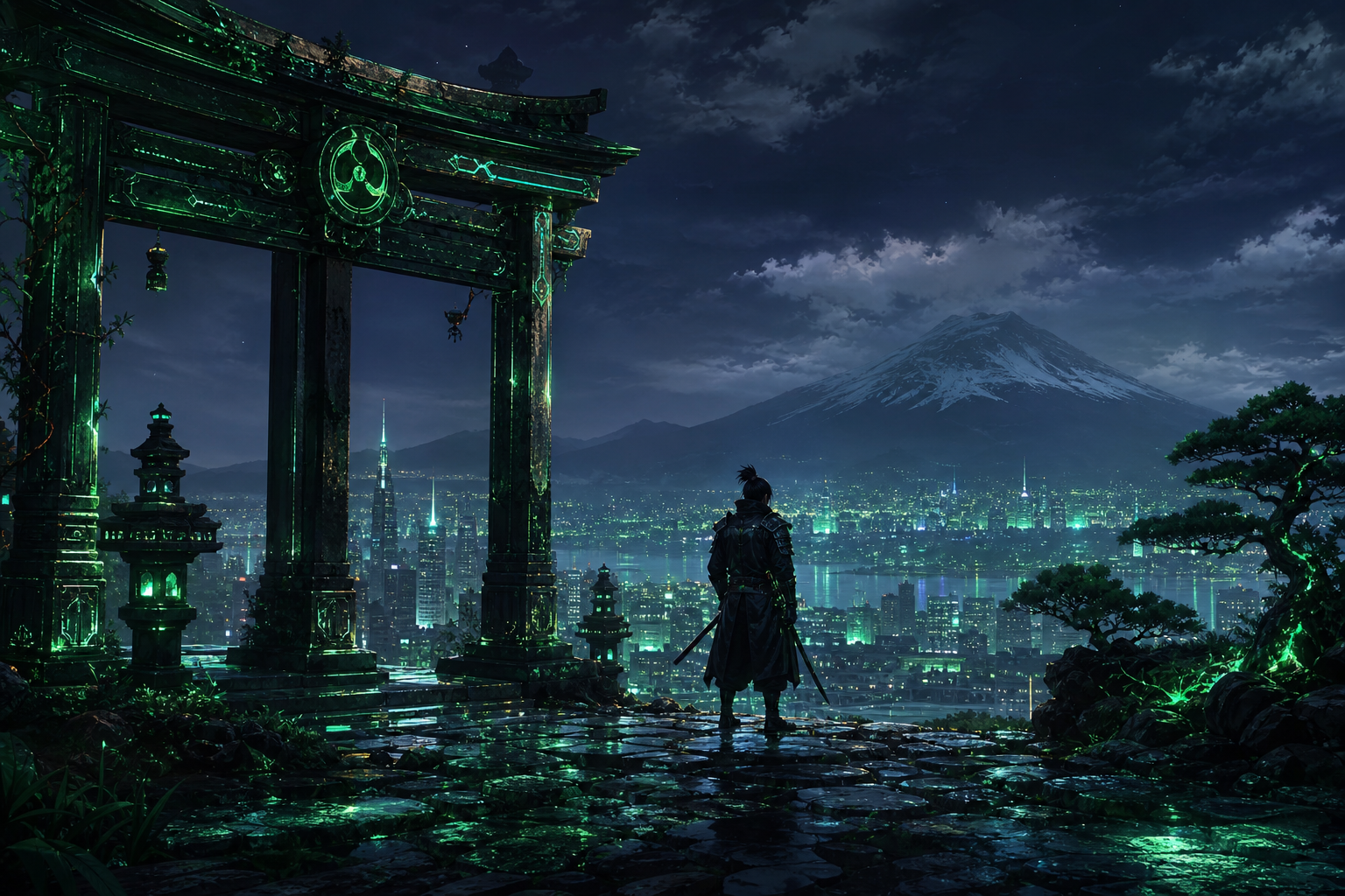 Anime Samurai On Mountain At Sunset Anime Wallpaper  10 4K