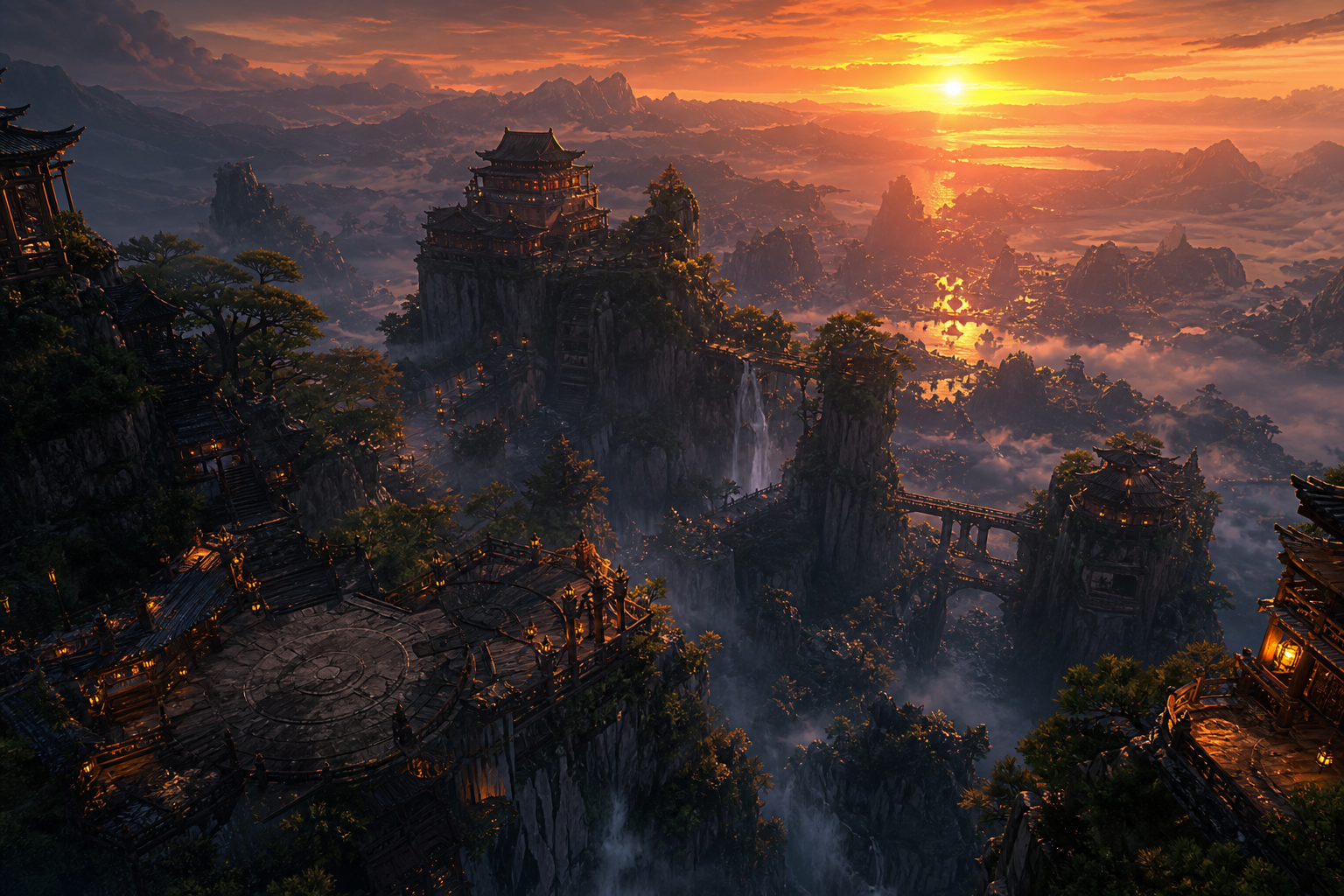 Anime Samurai On Mountain At Sunset Anime Wallpaper  10 4K