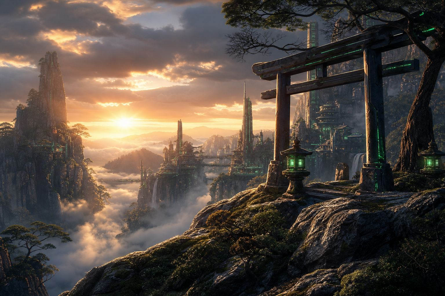 Anime Samurai On Mountain At Sunset Anime Wallpaper  2 4K