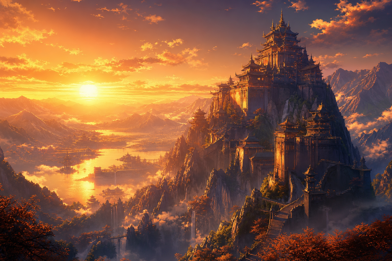 Anime Samurai On Mountain At Sunset Anime Wallpaper 2 4K 17 4K Anime Wallpaper