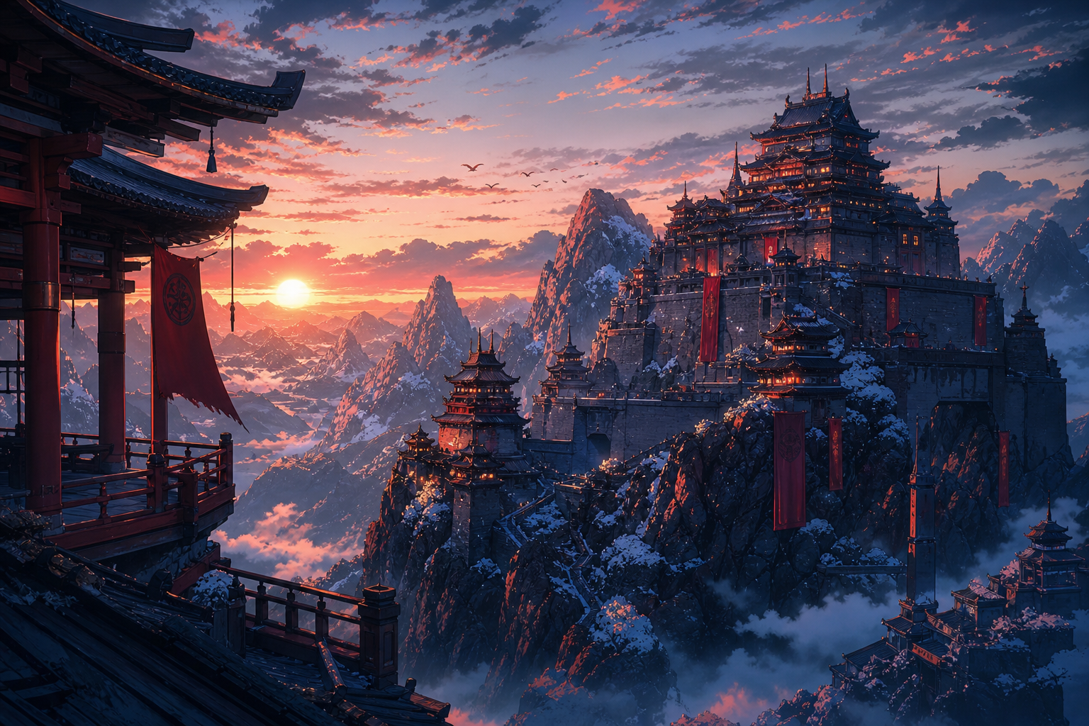 Anime Samurai On Mountain At Sunset Anime Wallpaper 2 4K 18 4K Anime Wallpaper