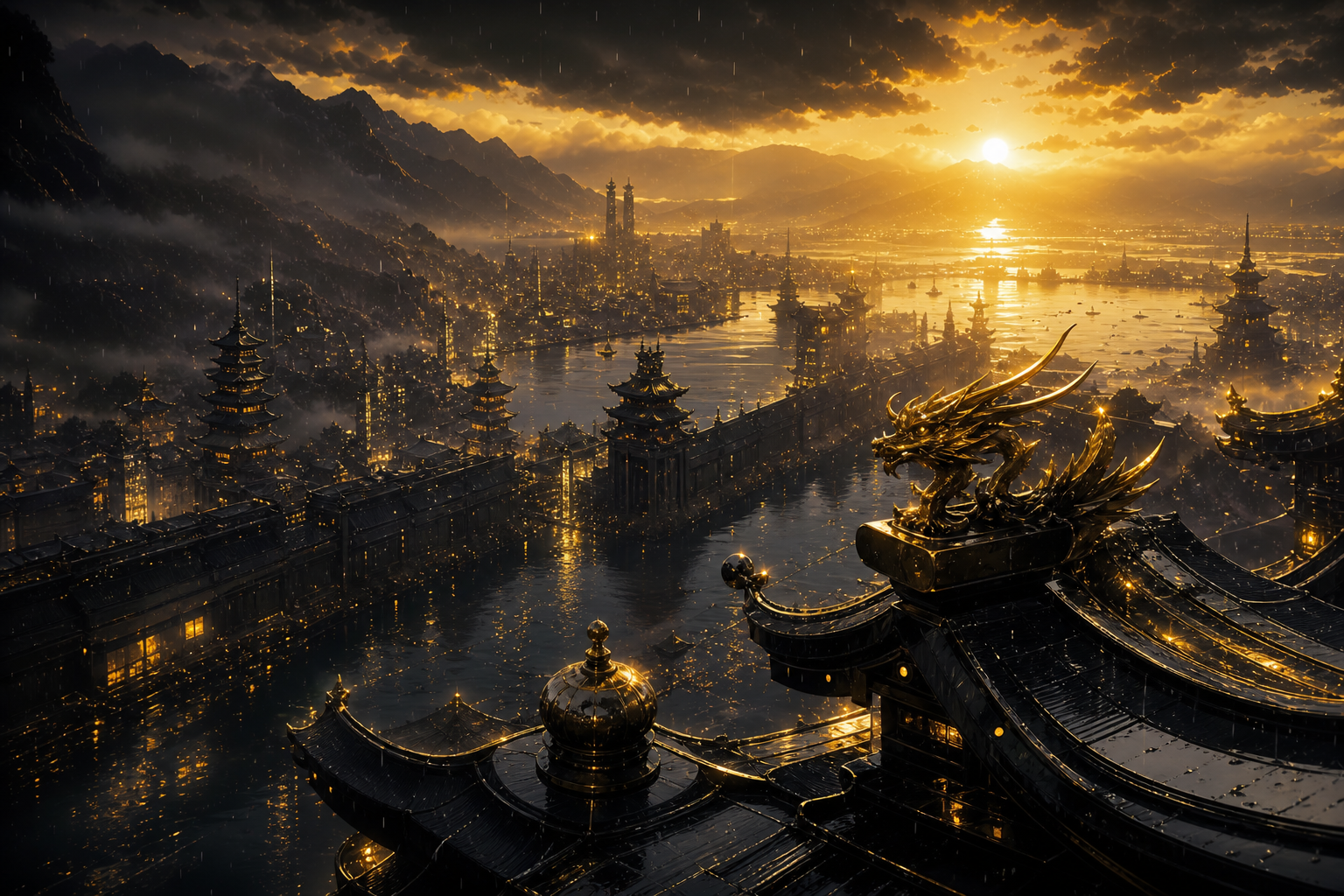 Anime Samurai On Mountain At Sunset Anime Wallpaper  2 4K