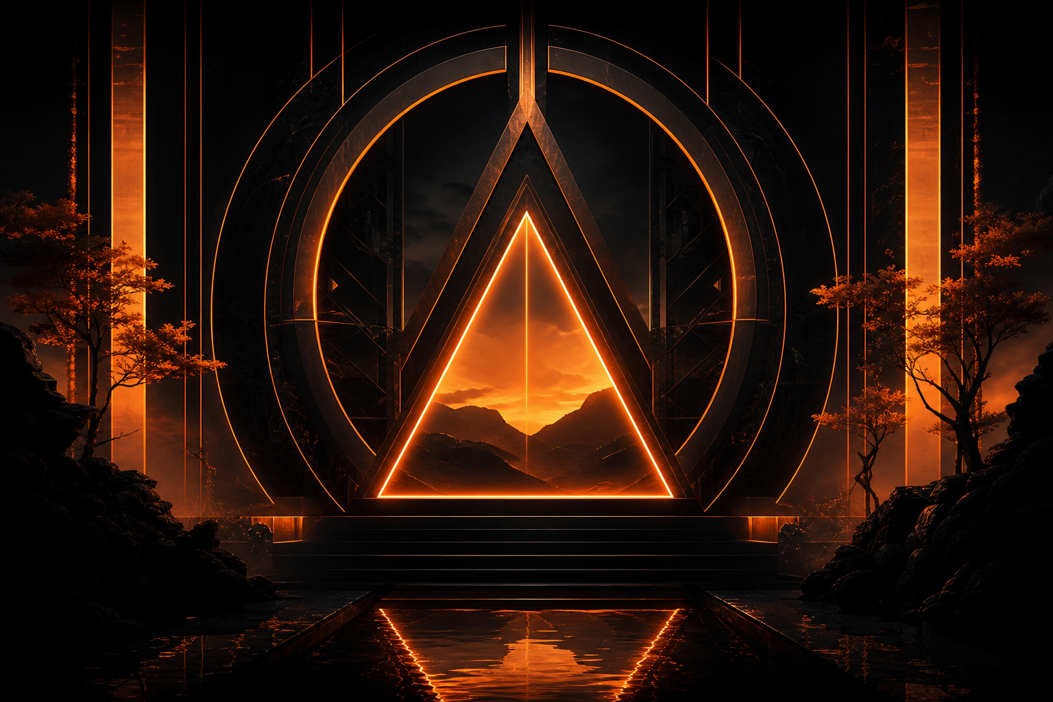 Black Amoled Neon Abstract Lines Amoled Wallpaper  1 4K
