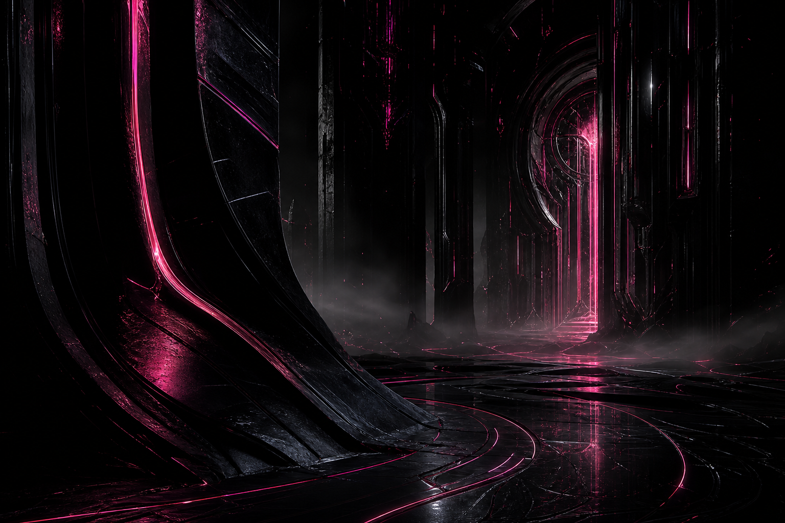Black Amoled Neon Abstract Lines Amoled Wallpaper  1 4K