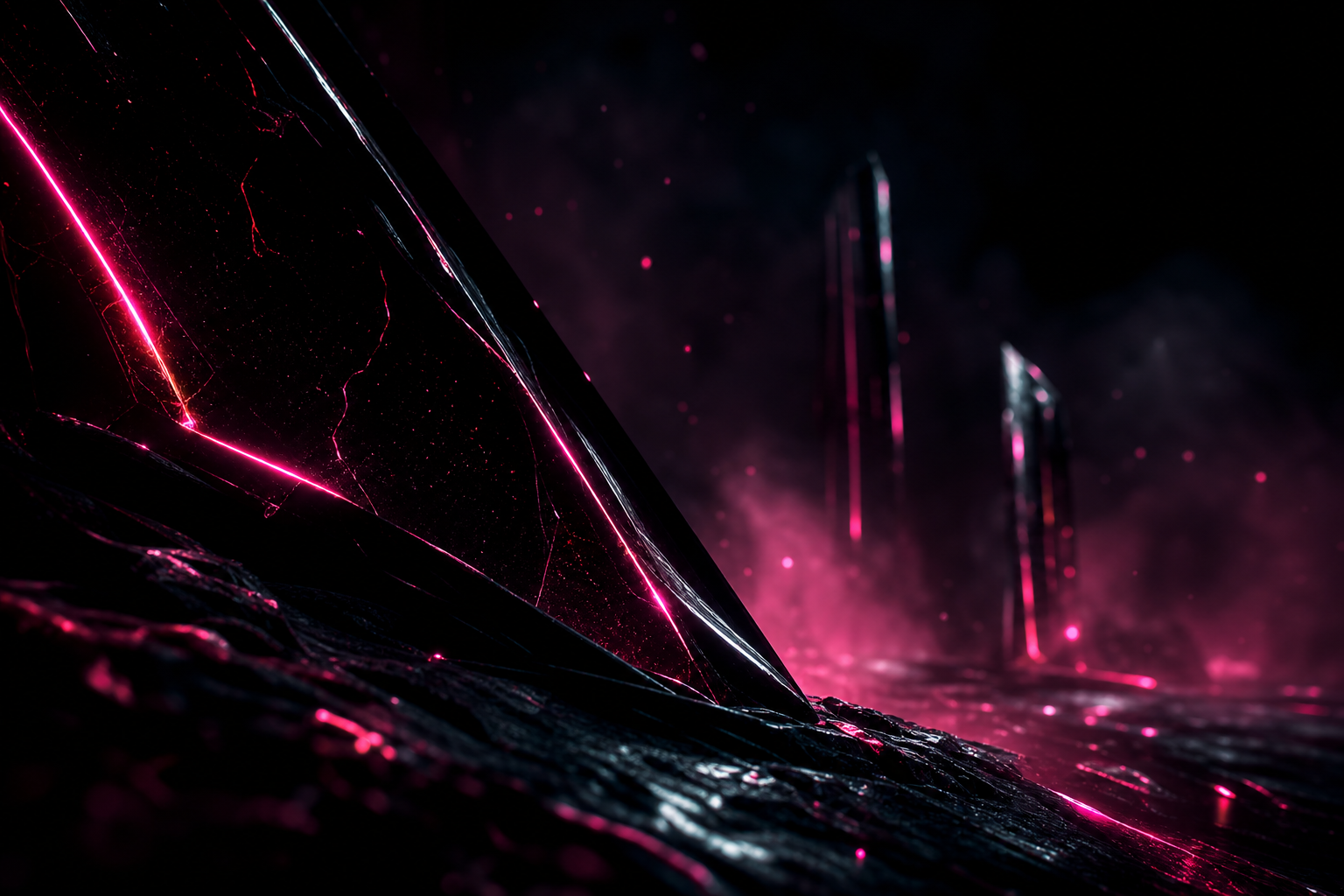 Black Amoled Neon Abstract Lines Amoled Wallpaper  1 4K
