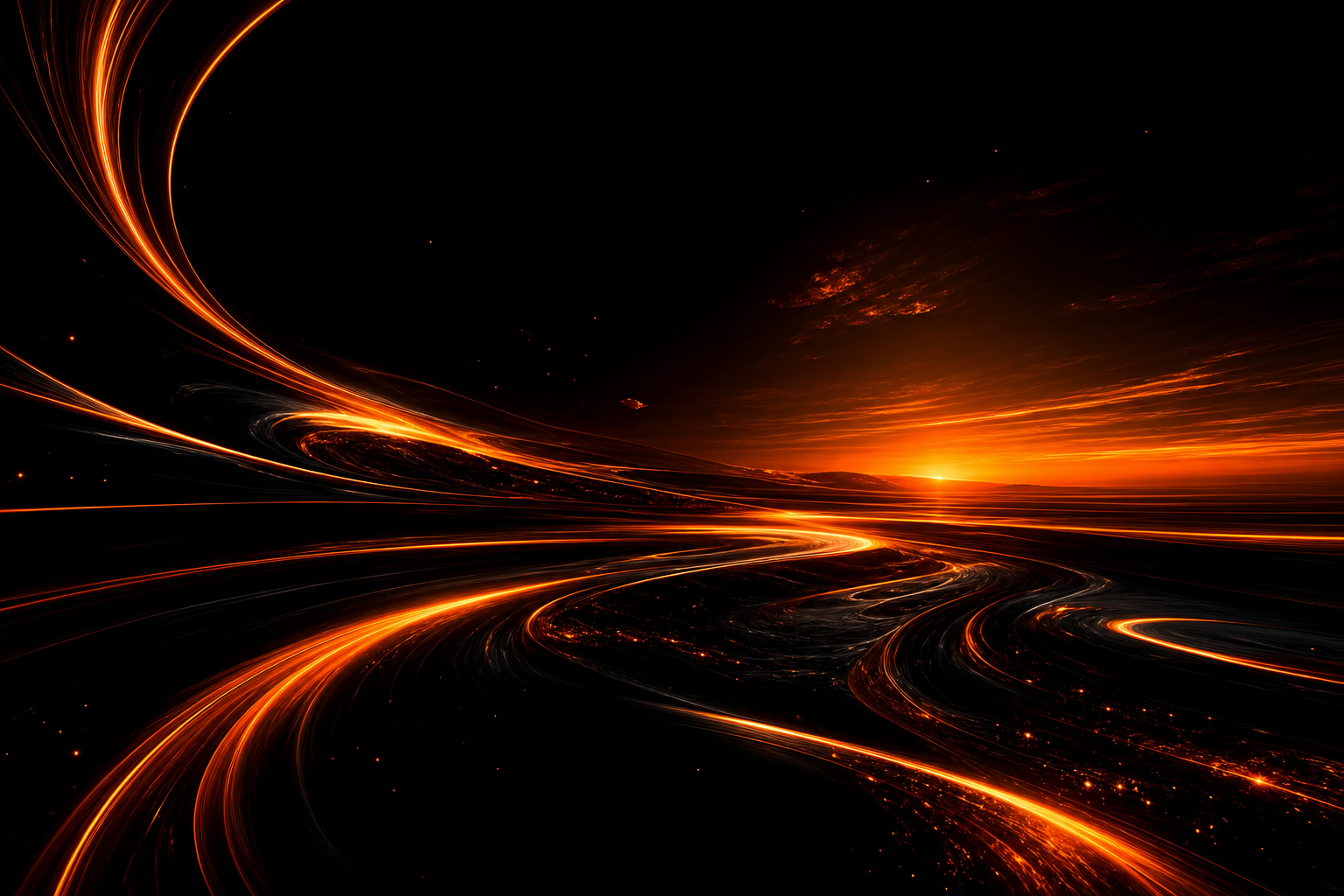 Black Amoled Neon Abstract Lines Amoled Wallpaper  1 4K