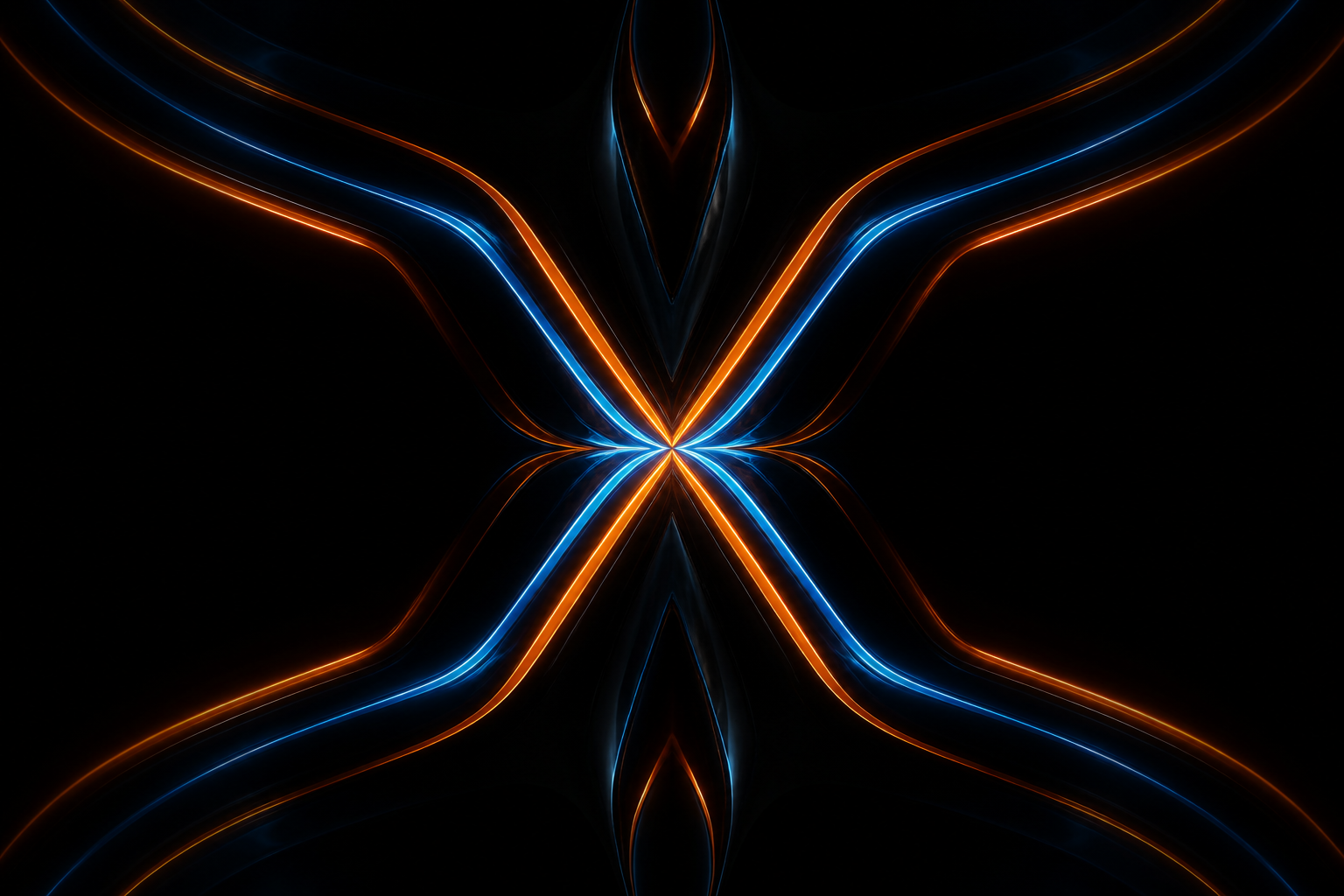Black Amoled Neon Abstract Lines Amoled Wallpaper  9 4K