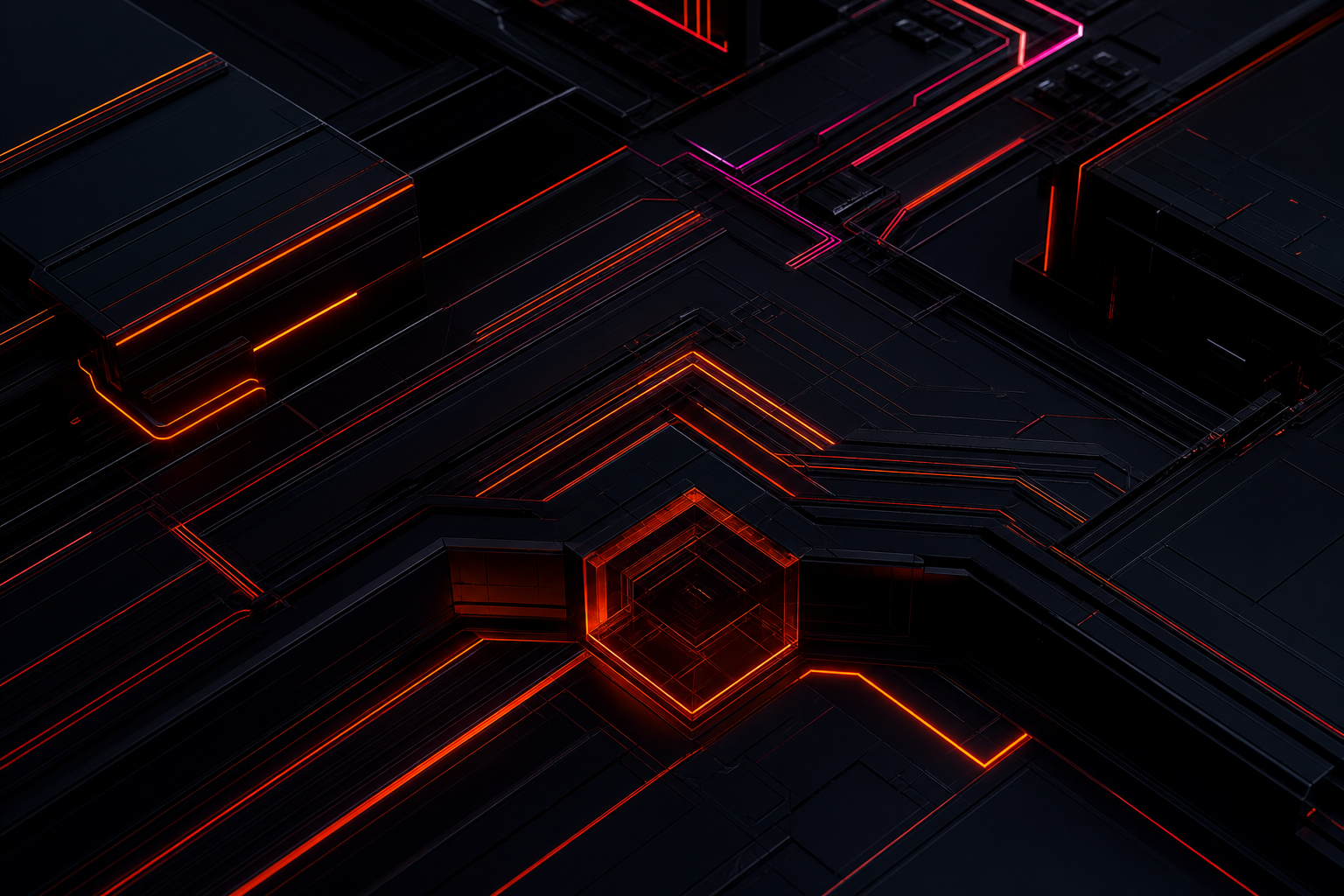 Black Amoled Neon Abstract Lines Amoled Wallpaper  9 4K