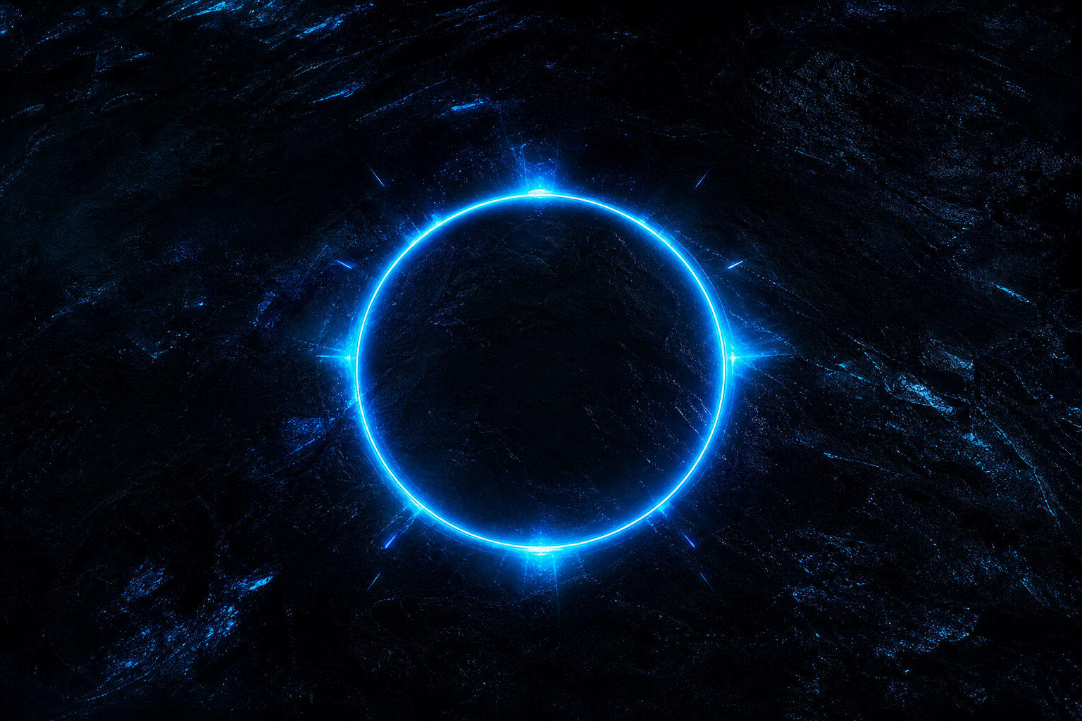 Black Background Blue Neon Shape Amoled Wallpaper  6 4K