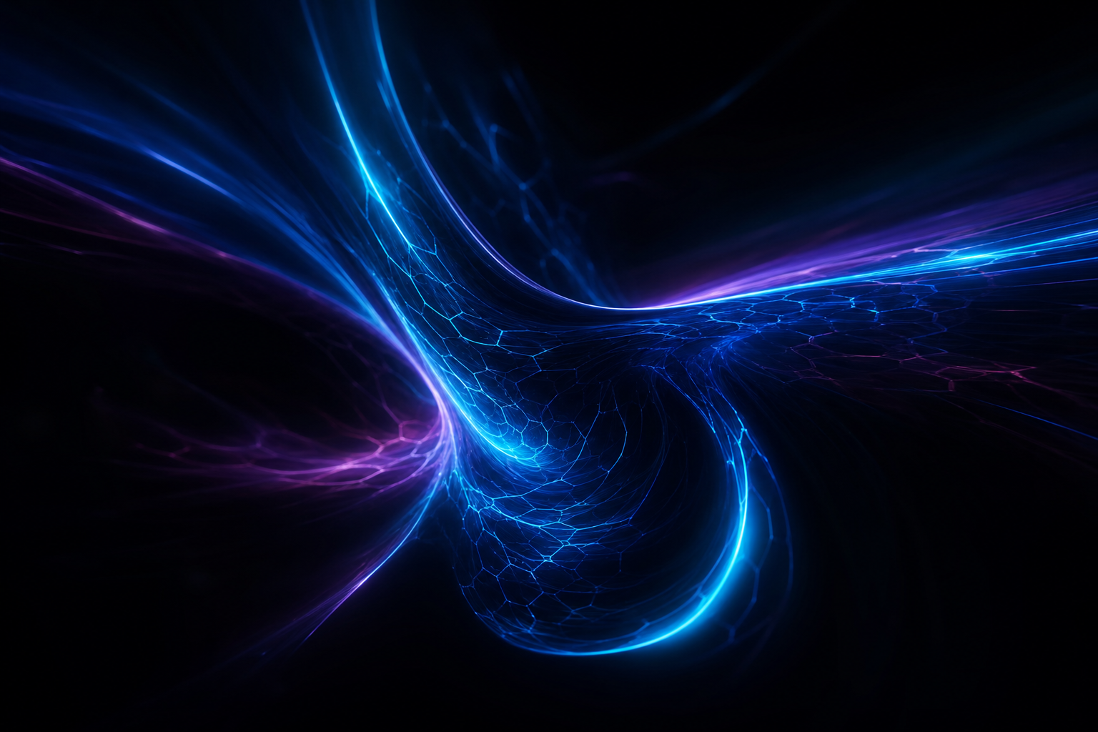 Black Background Blue Neon Shape Amoled Wallpaper  6 4K