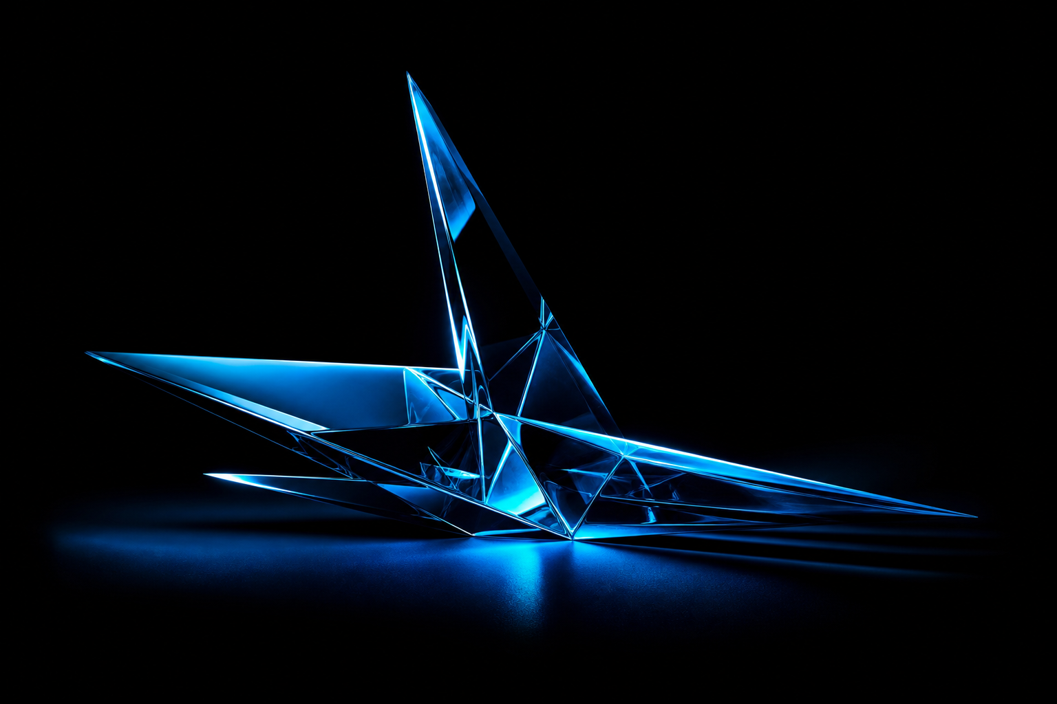Black Background Blue Neon Shape Amoled Wallpaper  6 4K