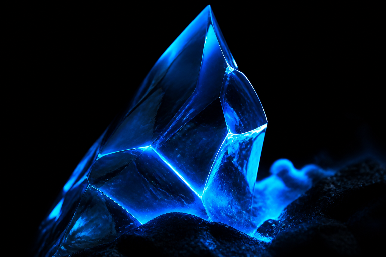 Black Background Blue Neon Shape Amoled Wallpaper  6 4K