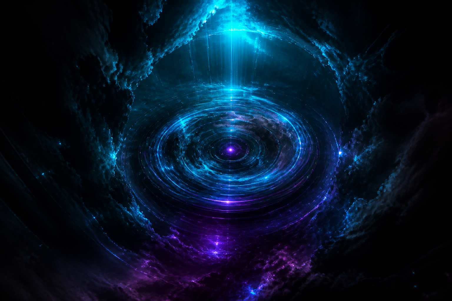 Black Background Blue Neon Shape Amoled Wallpaper  6 4K