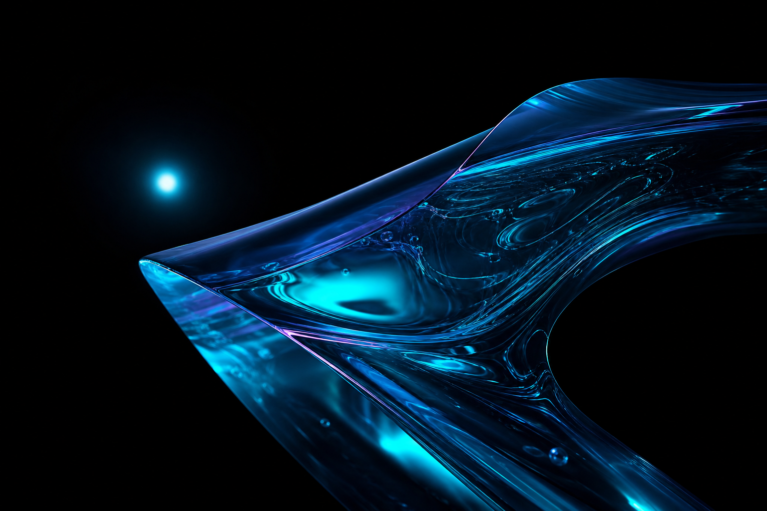Black Background Blue Neon Shape Amoled Wallpaper  6 4K