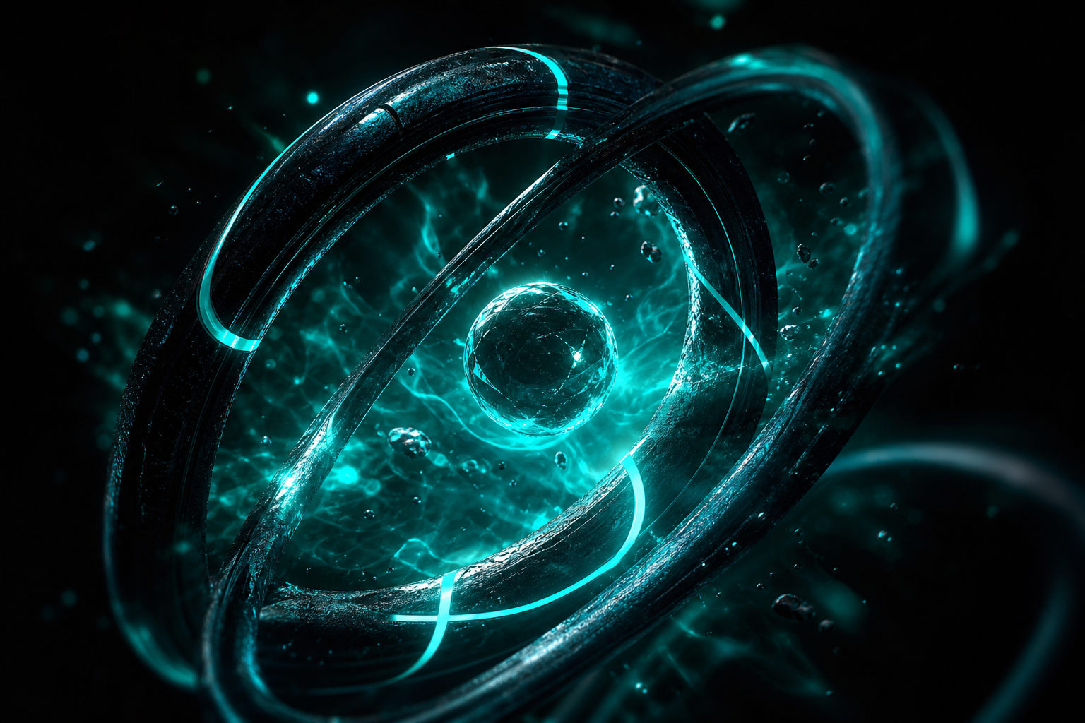 Black Background Blue Neon Shape Amoled Wallpaper  6 4K