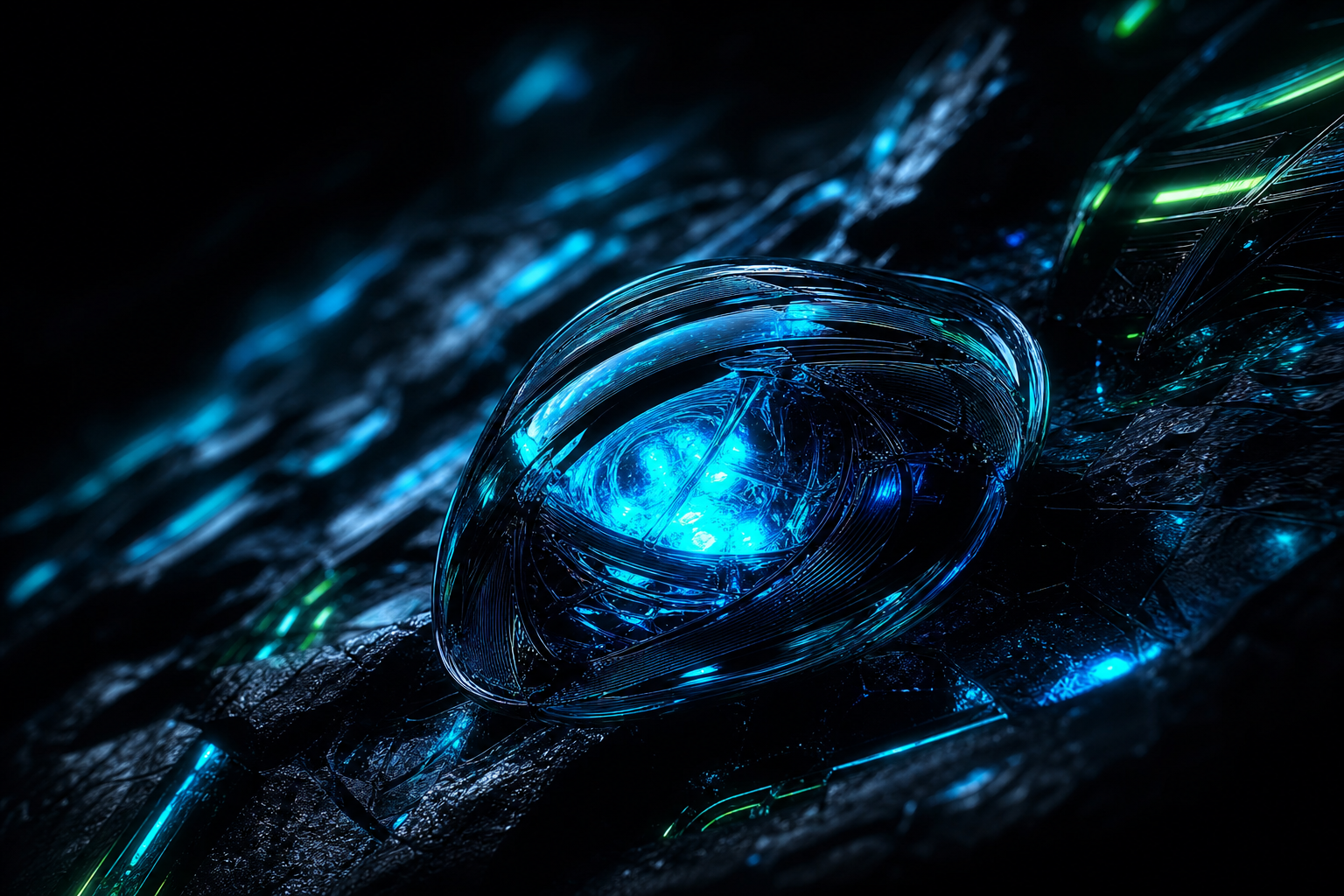Black Background Blue Neon Shape Amoled Wallpaper  6 4K