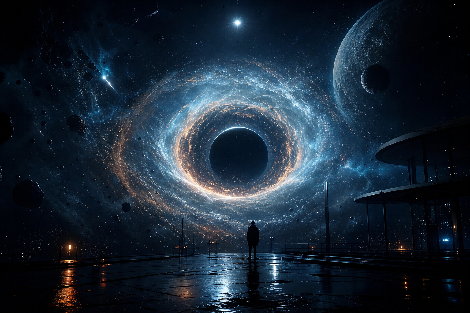 Black Hole Horizon Cinematic Space Wallpaper  3 4K