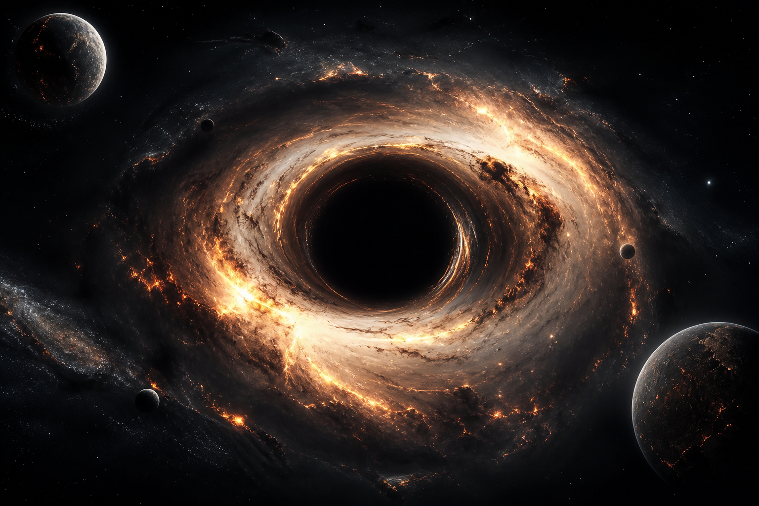 Black Hole Horizon Cinematic Space Wallpaper  3 4K