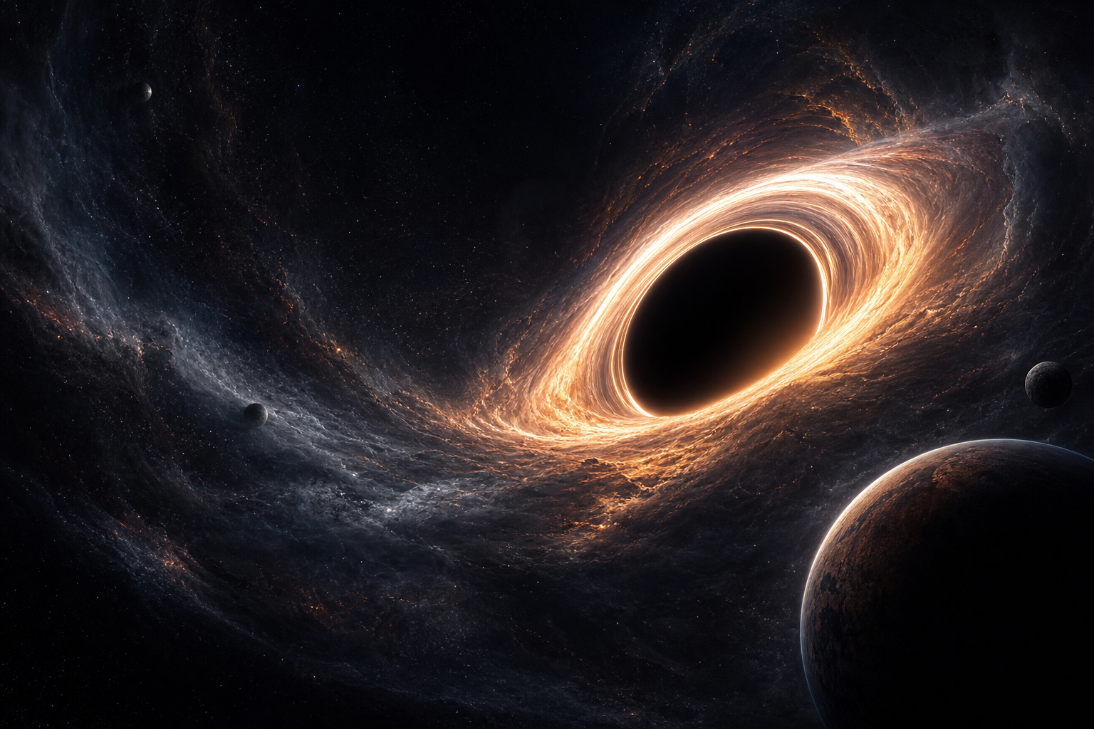 Black Hole Horizon Cinematic Space Wallpaper  3 4K