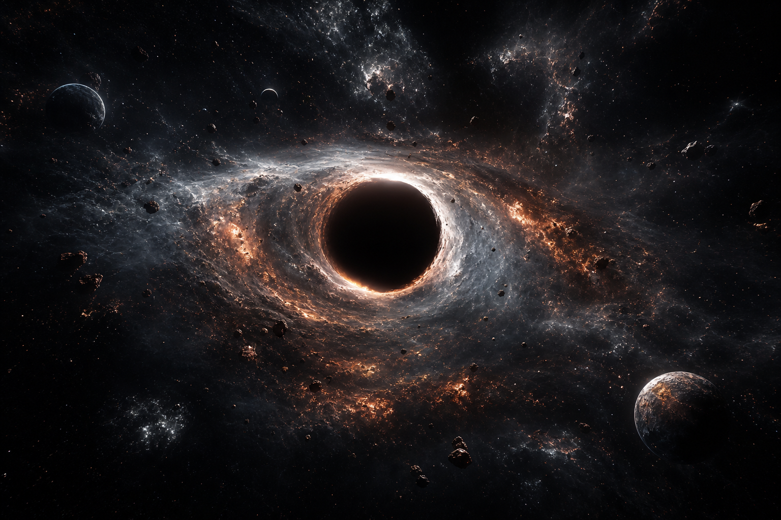 Black Hole Horizon Cinematic Space Wallpaper  3 4K