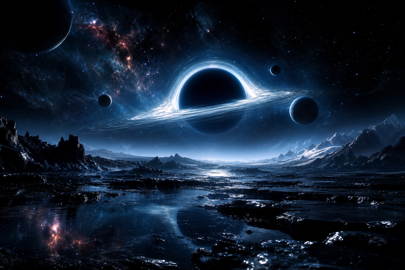 Black Hole Horizon Cinematic Space Wallpaper  3 4K