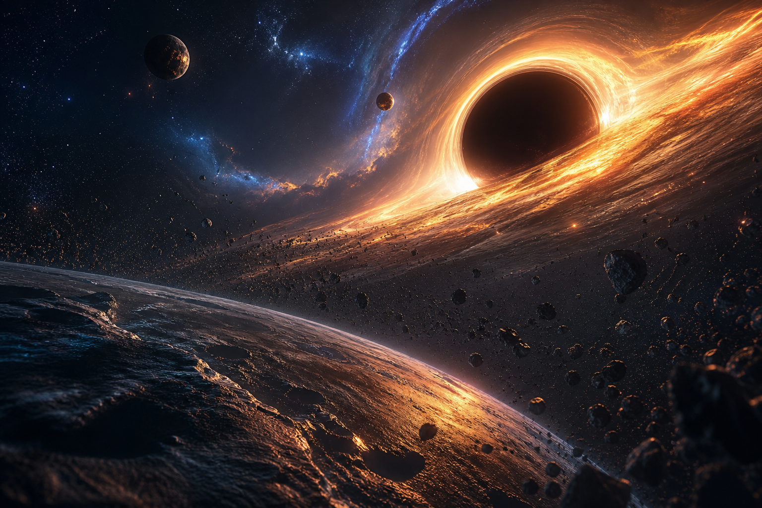 Black Hole Horizon Cinematic Space Wallpaper  3 4K