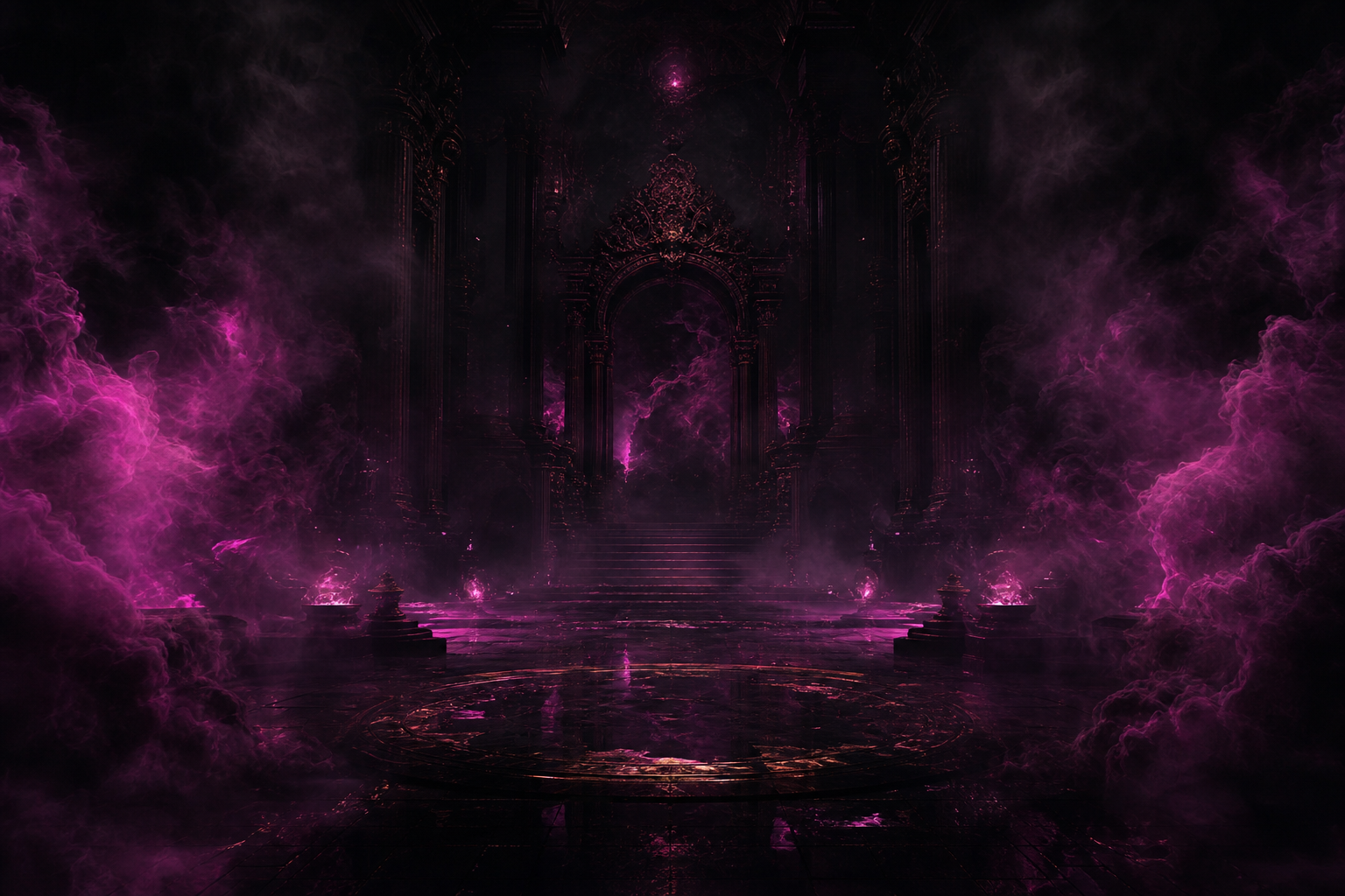 Black Purple Smoke Abstract Amoled Wallpaper  3 4K