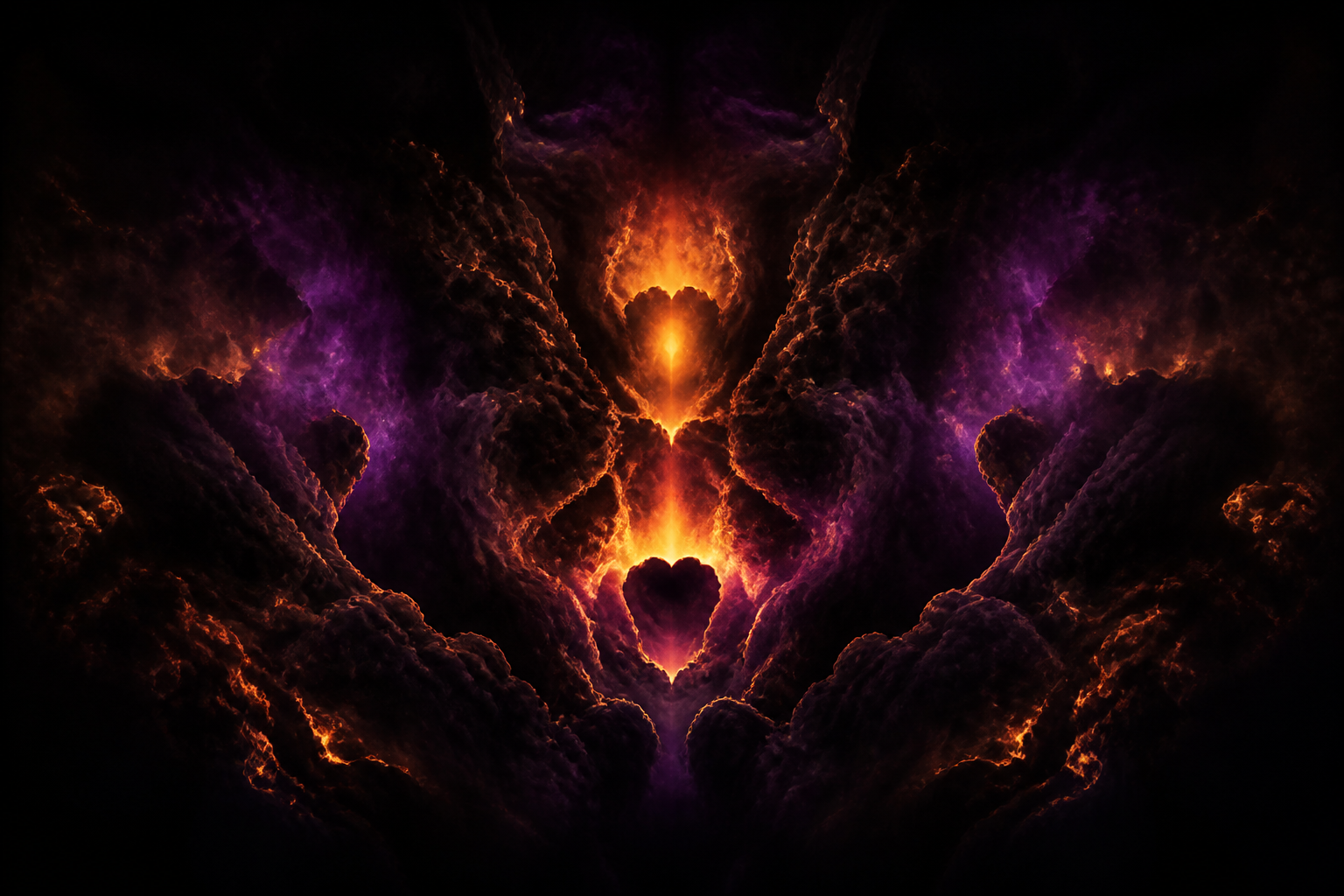 Black Purple Smoke Abstract Amoled Wallpaper  3 4K