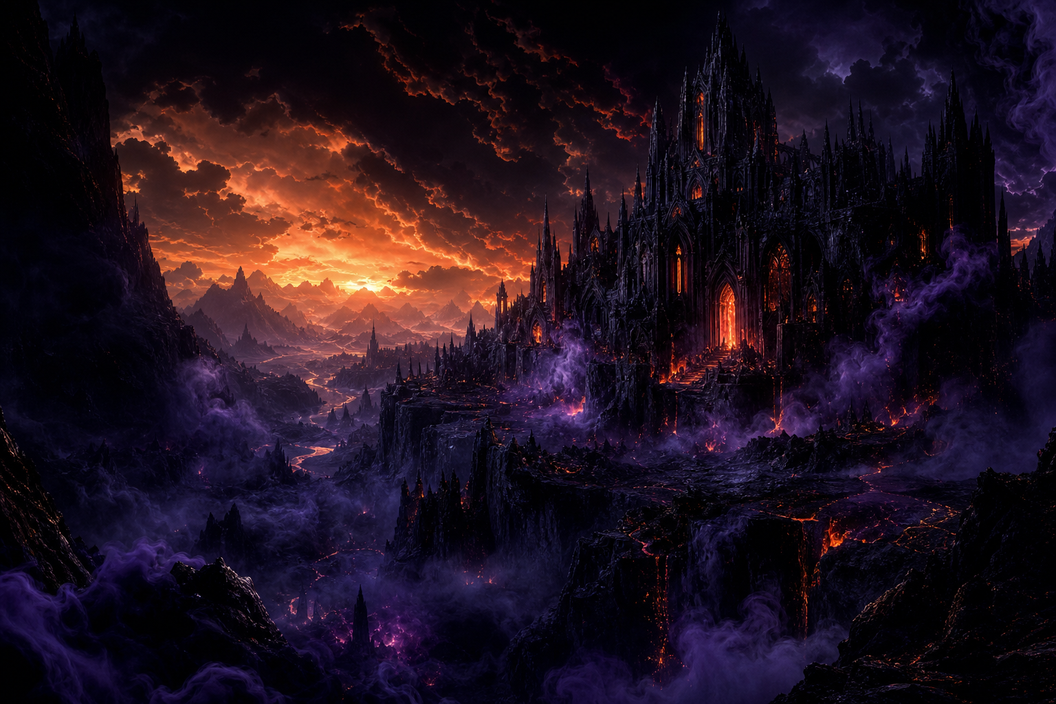 Black Purple Smoke Abstract Amoled Wallpaper  3 4K