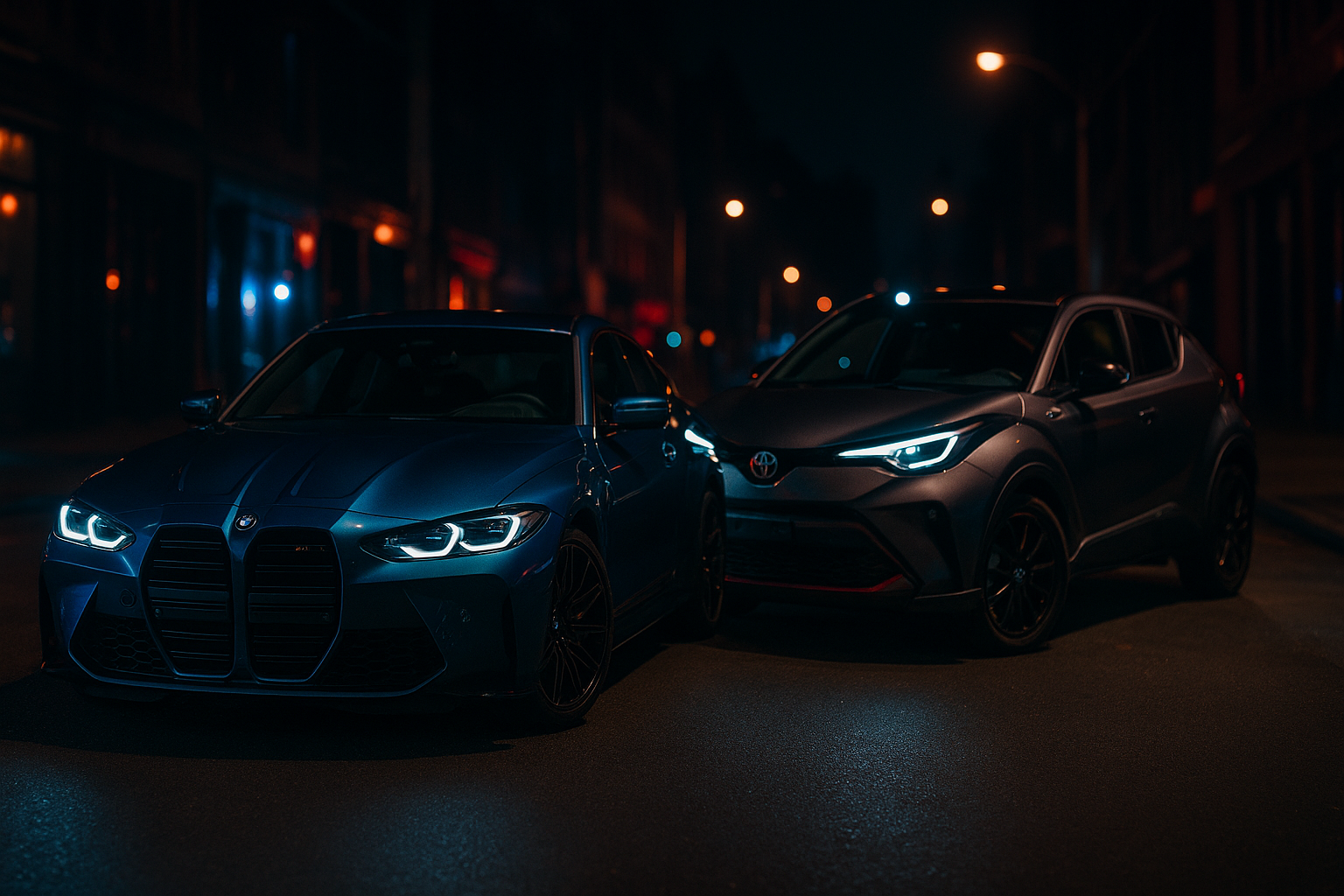 Bmw M Car Night Street Photography Cars Wallpaper 6 4K 4K Cars Wallpaper