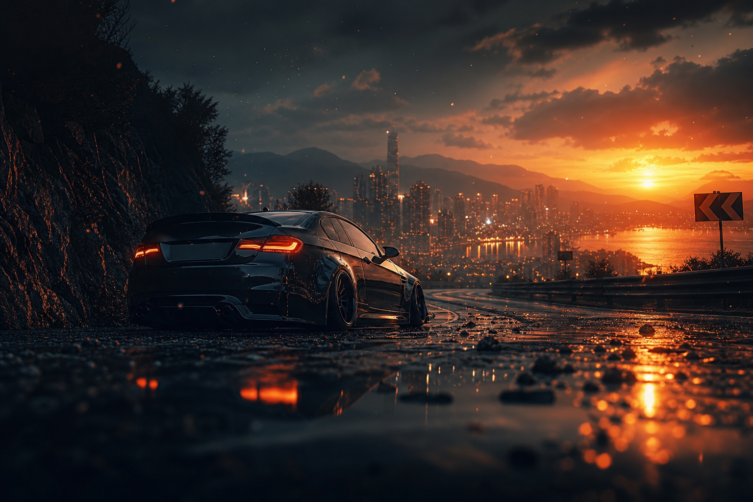 Bmw M Car Night Street Photography Cars Wallpaper  6 4K