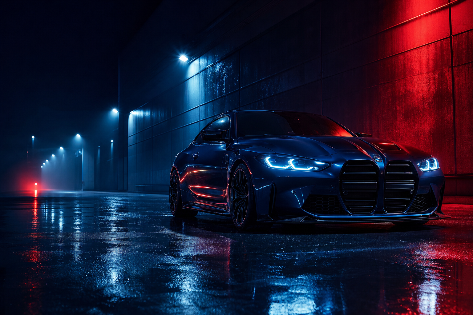 Bmw M Car Night Street Photography Cars Wallpaper  6 4K