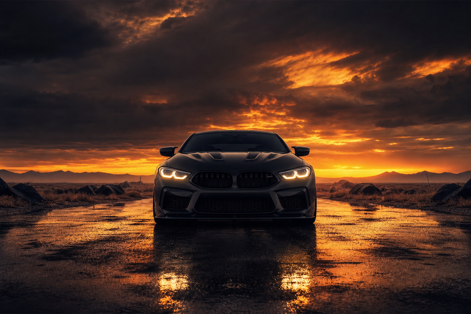 Bmw M Car Night Street Photography Cars Wallpaper  6 4K