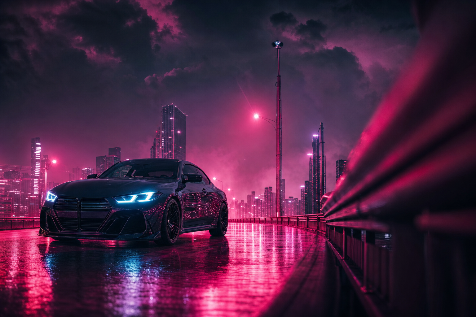 Bmw M Car Night Street Photography Cars Wallpaper  6 4K