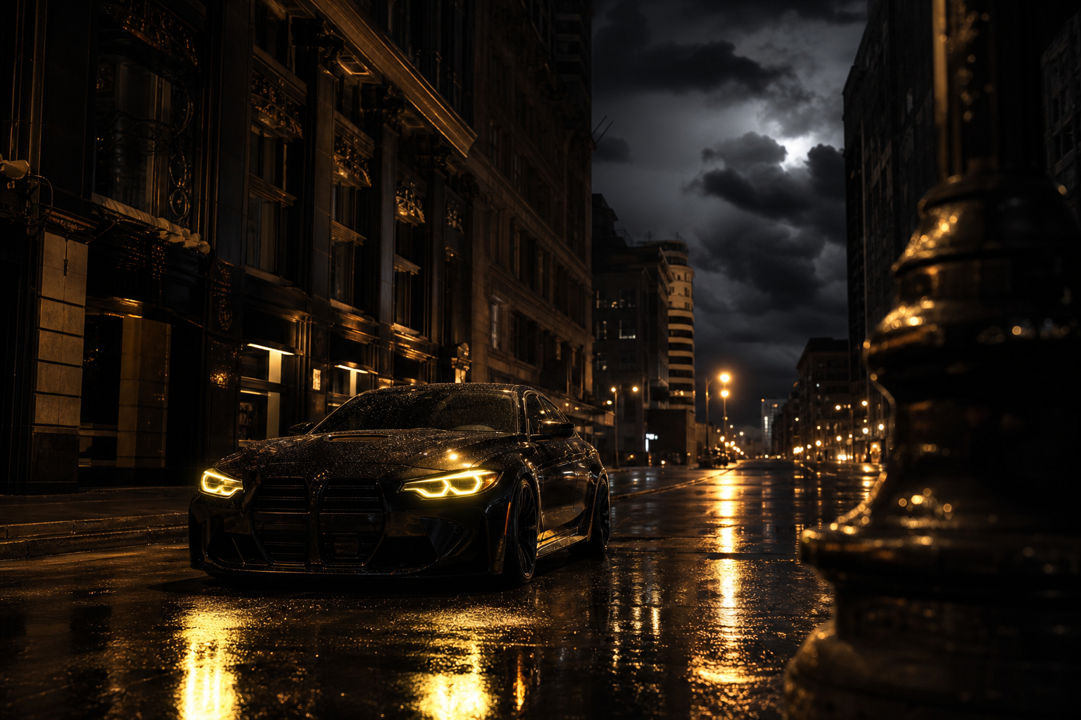 Bmw M Car Night Street Photography Cars Wallpaper  6 4K