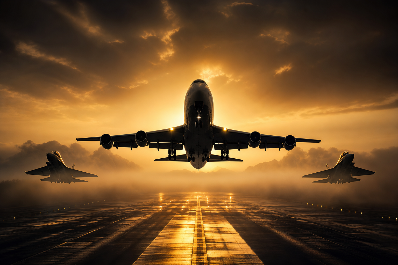 Cargo Airplane Taking Off During Golden Hour Airplanes Wallpaper 5 4K 10 4K Airplanes Wallpaper