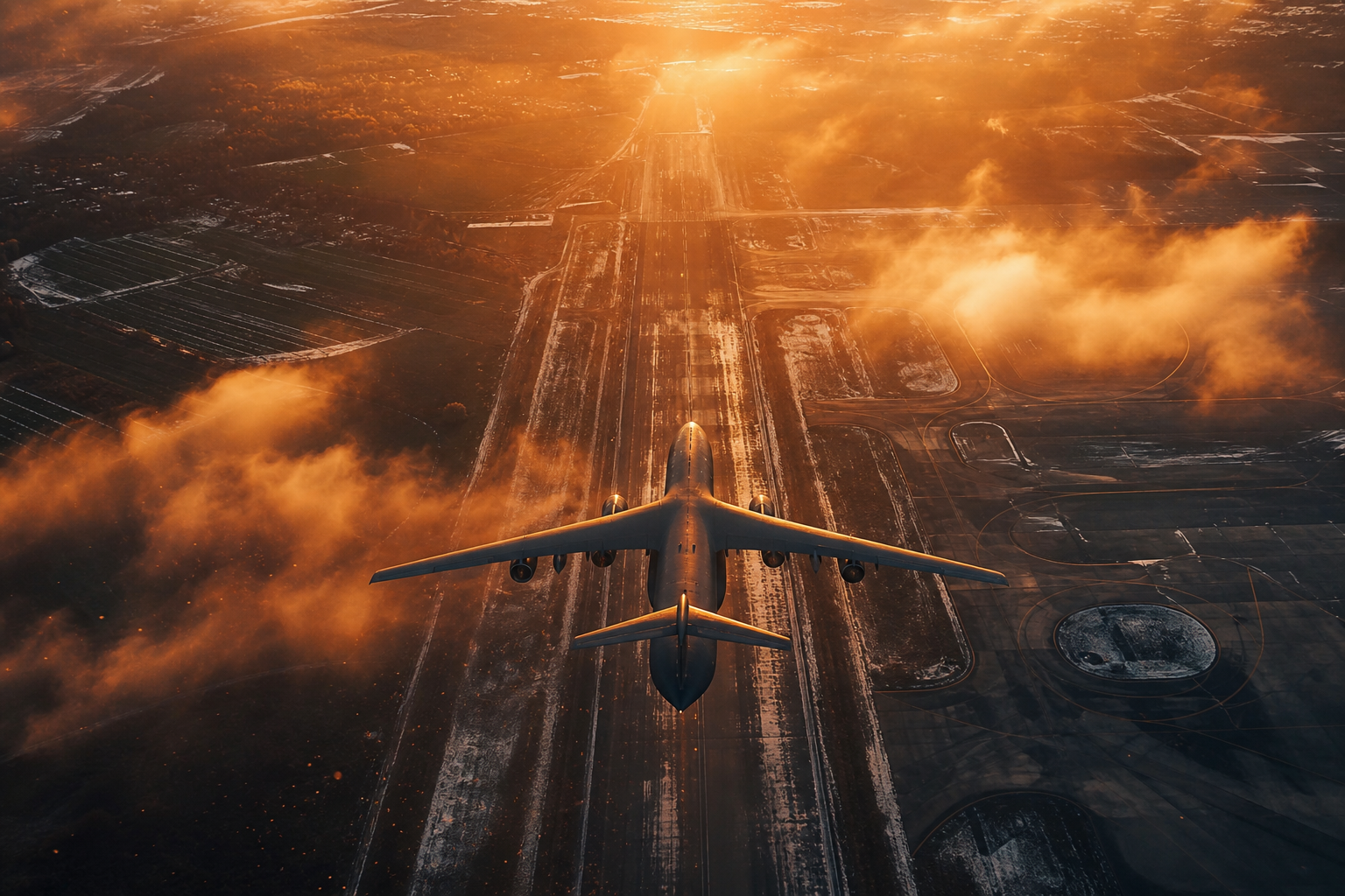 Cargo Airplane Taking Off During Golden Hour Airplanes Wallpaper  5 4K