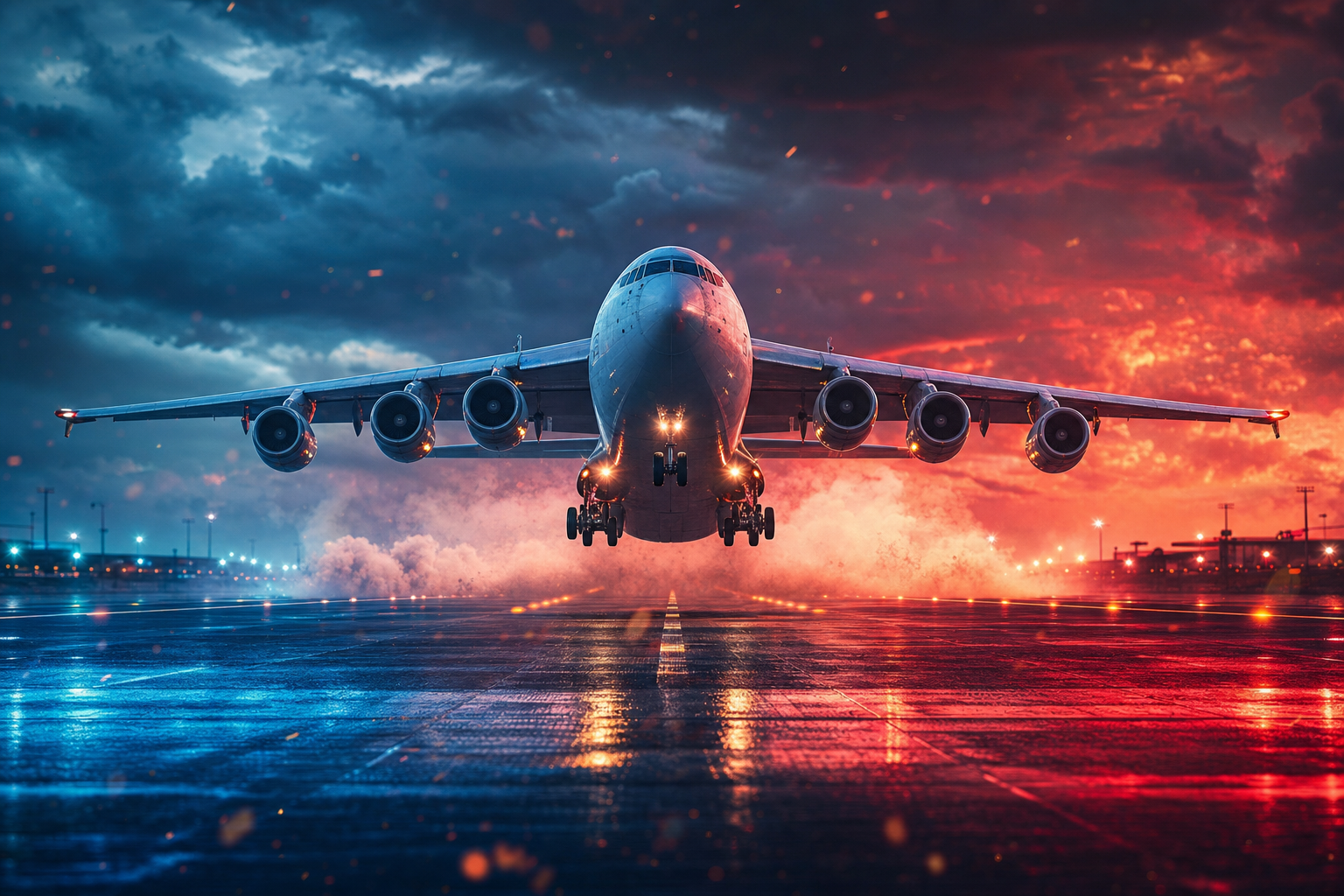 Cargo Airplane Taking Off During Golden Hour Airplanes Wallpaper  5 4K