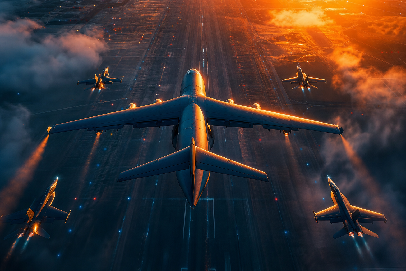 Cargo Airplane Taking Off During Golden Hour Airplanes Wallpaper  5 4K