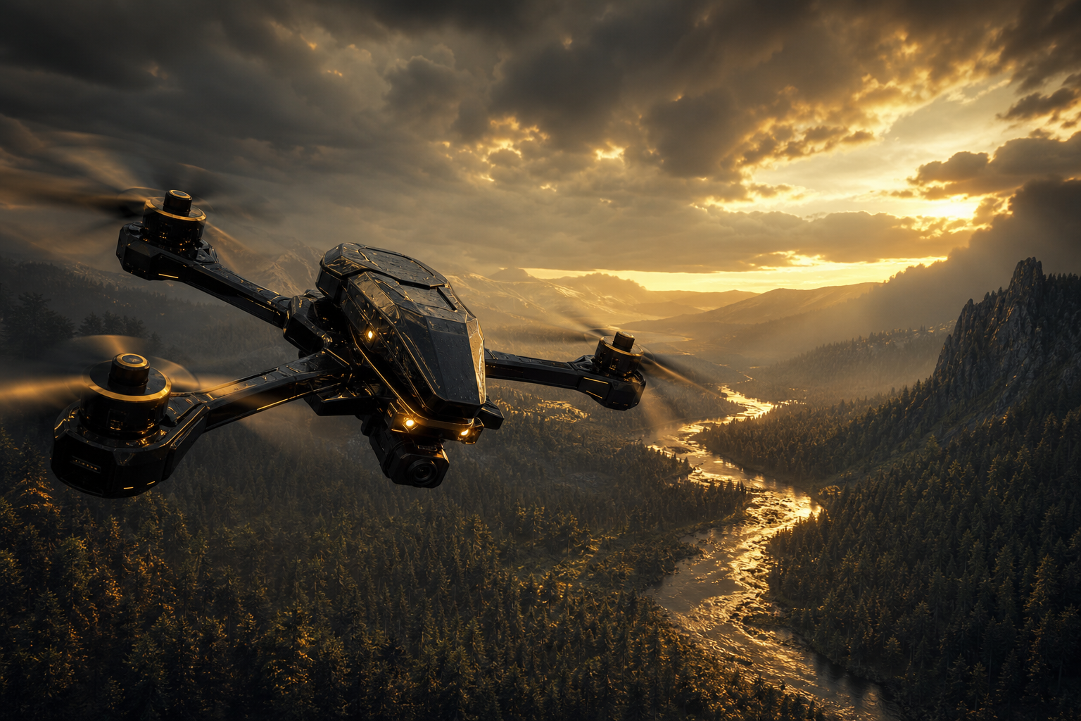 Cinematic Drone Above Forest Valley Drone Wallpaper 4 4K 11 4K Drone Wallpaper